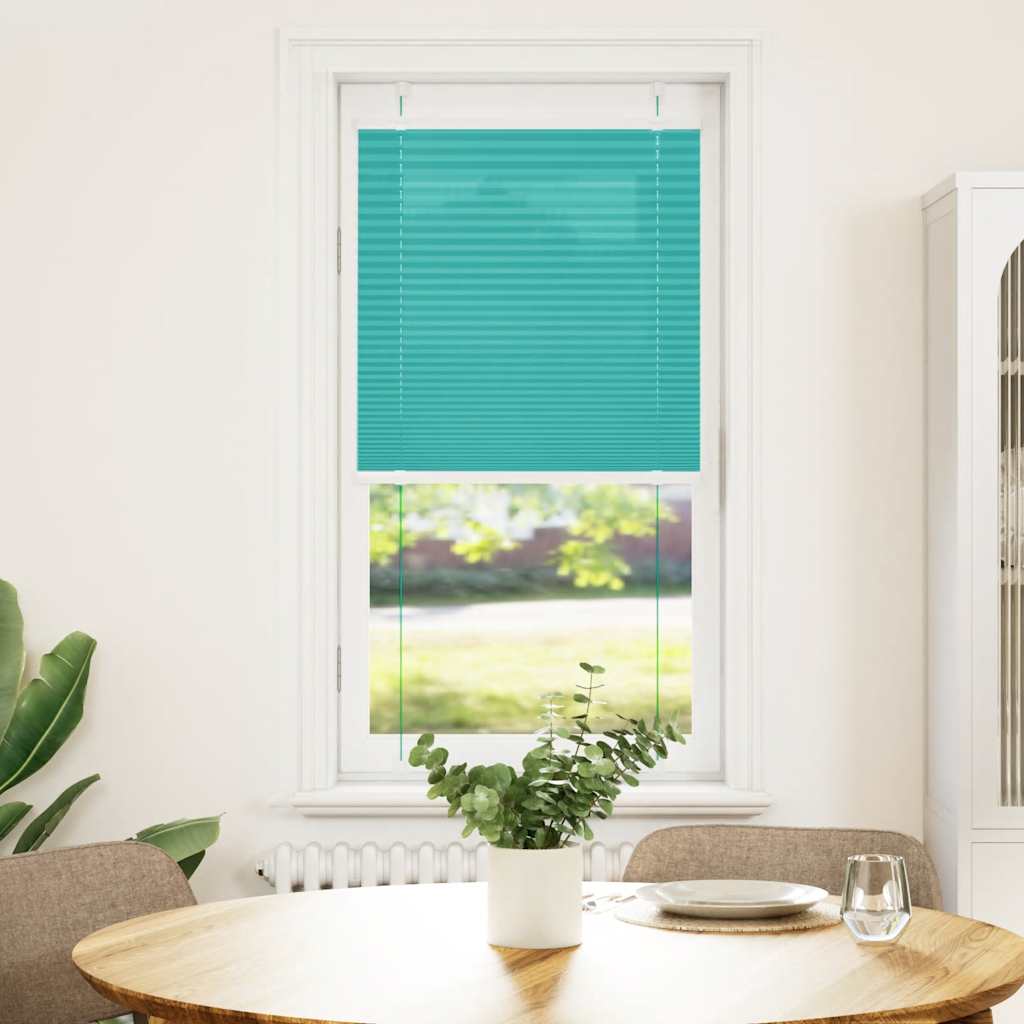 vidaXL Πλισέ Στόρι Πετρόλ Πράσινο 65x150 εκ. Πλάτος Υφάσματος 64,4 εκ. Πολυεστέρας