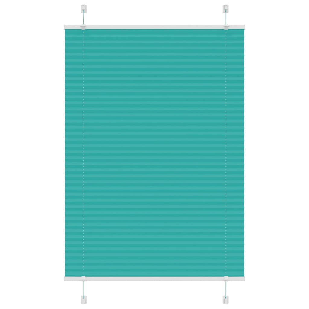 vidaXL Πλισέ περσίδα πετρόλ πράσινο 95x150 cm Πλάτος υφάσματος 94,4 cm