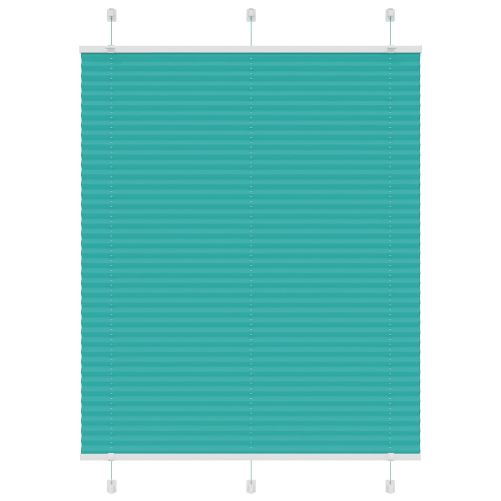 vidaXL Πλισέ περσίδα πετρόλ πράσινο 105x150 cm Πλάτος υφάσματος