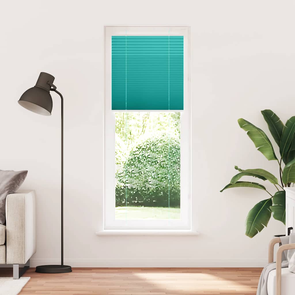 vidaXL Πλισέ Στόρι Πετρόλ Πράσινο 70x200 εκ. Πλάτος Υφάσματος 69,4 εκ. Πολυεστέρας