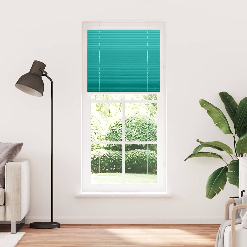vidaXL Πλισέ Στόρι Πετρόλ 95x200 εκ. Πλάτος Υφάσματος 94,4 εκ. Πολυεστέρας
