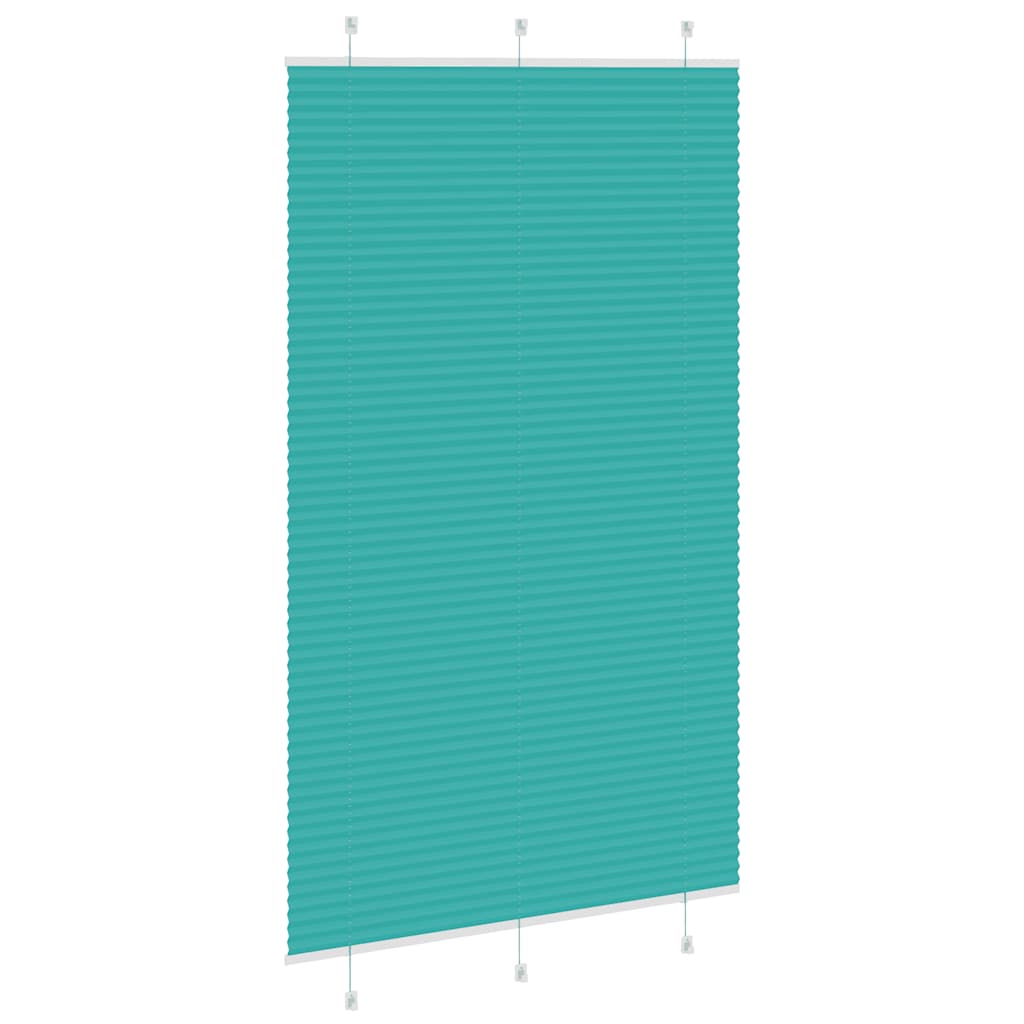 vidaXL Πλισέ Στόρι Πετρόλ Πράσινο 120x200 εκ. Πλάτος Υφάσματος 119,4 εκ. Πολυεστέρας