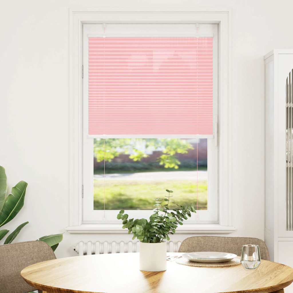 vidaXL Πλισέ Στόρι Ροζ 75x100 εκ. Πλάτος Υφάσματος 74,4 εκ. Πολυεστέρας