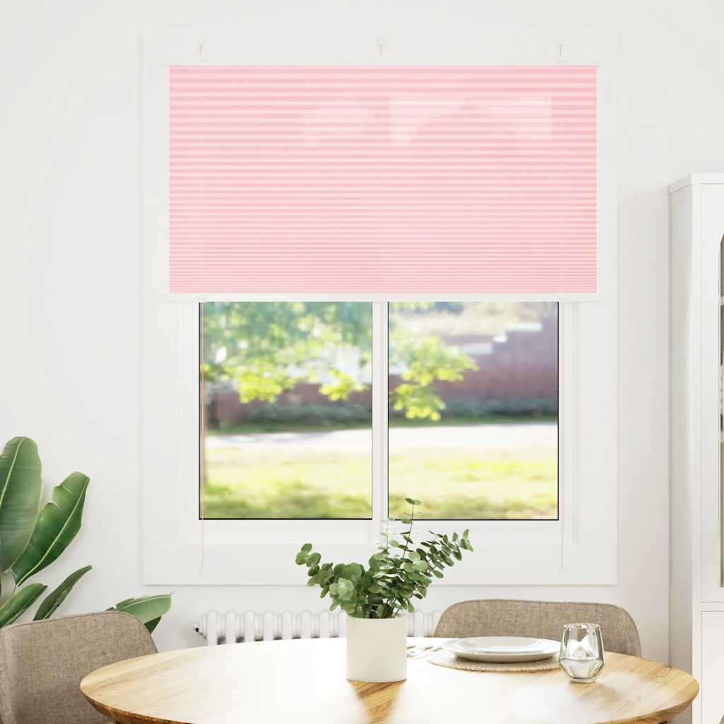 vidaXL Πλισέ Στόρι Ροζ 105x100 εκ. Πλάτος Υφάσματος 104,4 εκ. Πολυεστέρας