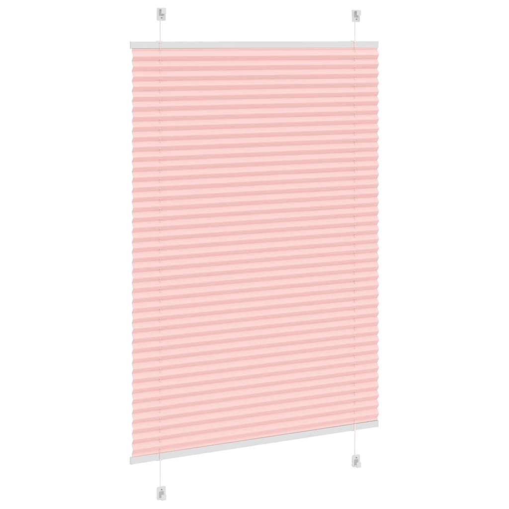 vidaXL Πλισέ περσίδα ροζ 100x150 cm Πλάτος υφάσματος 99,4 cm