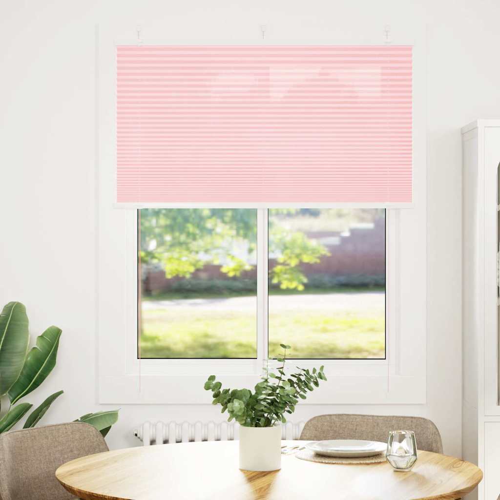 vidaXL Πλισέ Στόρι Ροζ 110x150 εκ. Πλάτος Υφάσματος 109,4 εκ. Πολυεστέρας