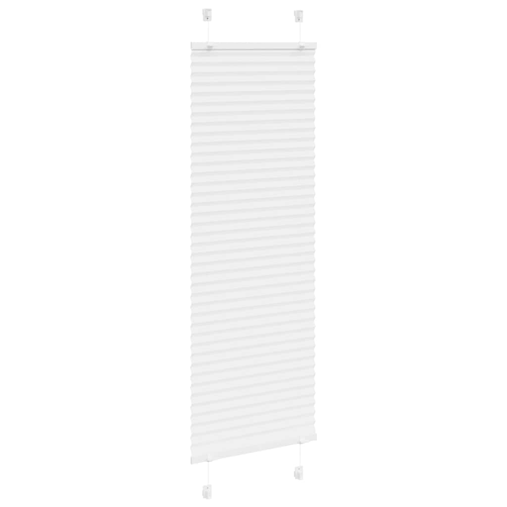 vidaXL Πλισέ περσίδα Λευκό 40x100 cm Πλάτος υφάσματος 39,4 cm