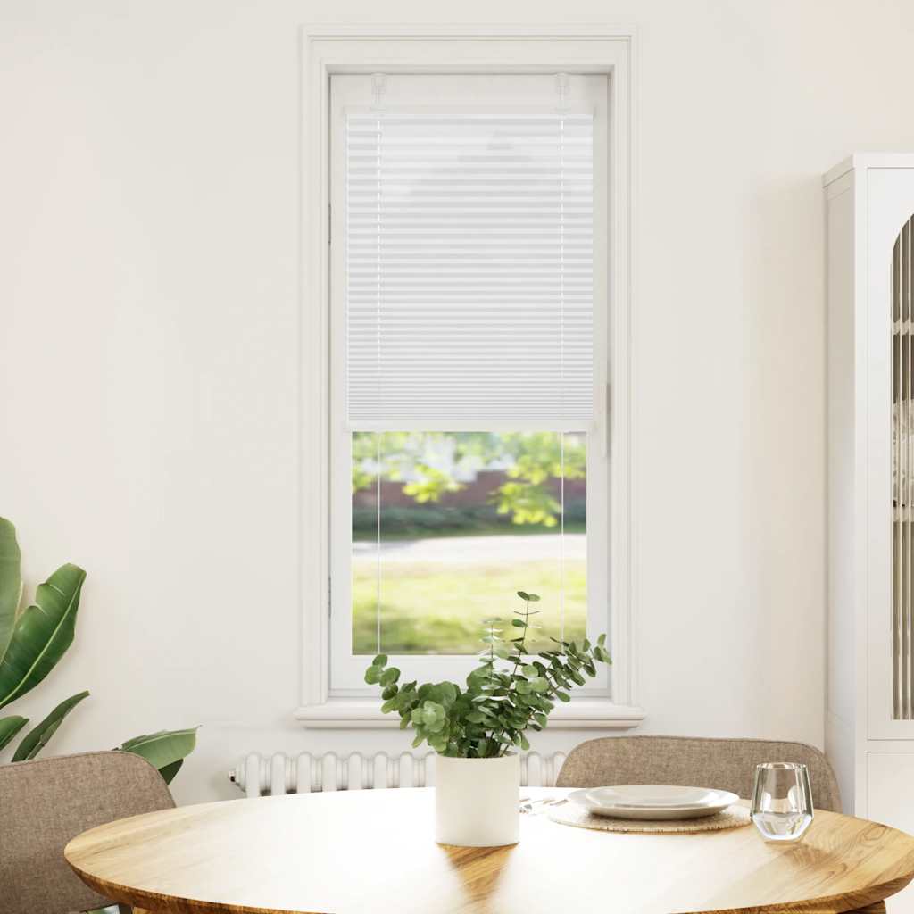 vidaXL Πλισέ περσίδα Λευκό 45x100 cm Πλάτος υφάσματος 44,4 cm