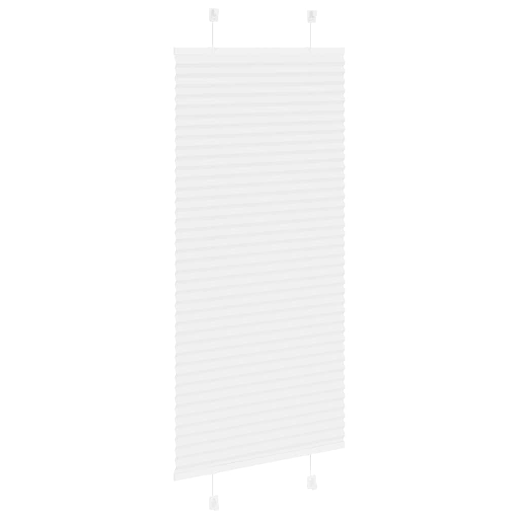 vidaXL Πλισέ περσίδα Λευκό 55x100 cm Πλάτος υφάσματος 54,4 cm