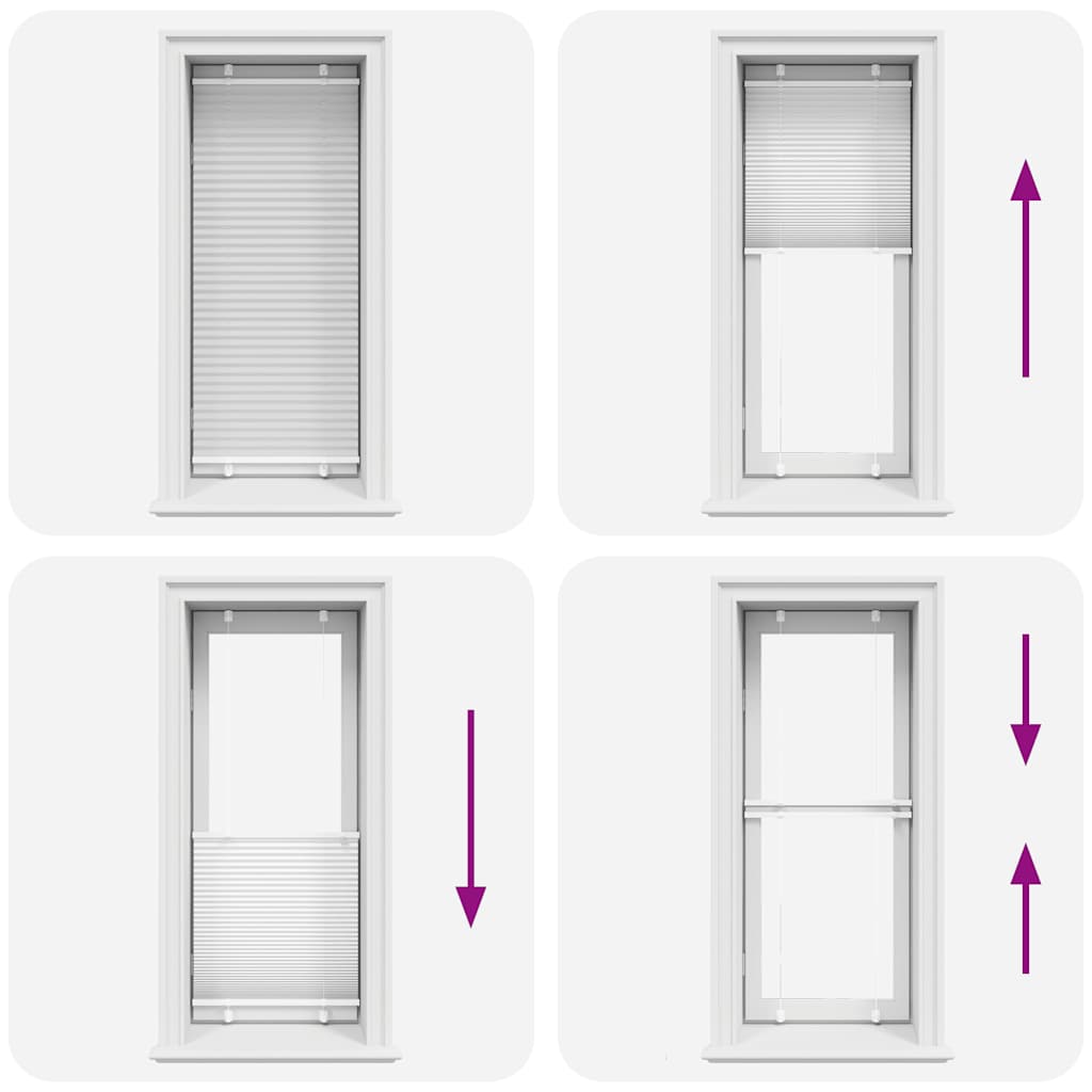 vidaXL Πλισέ περσίδα Λευκό 55x100 cm Πλάτος υφάσματος 54,4 cm