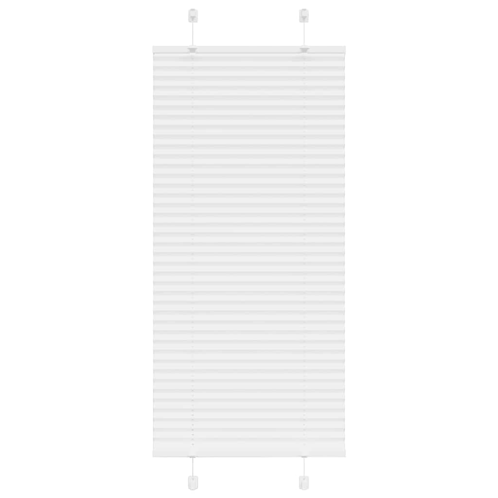 vidaXL Πλισέ περσίδα Λευκό 65x100 cm Πλάτος υφάσματος 64,4 cm
