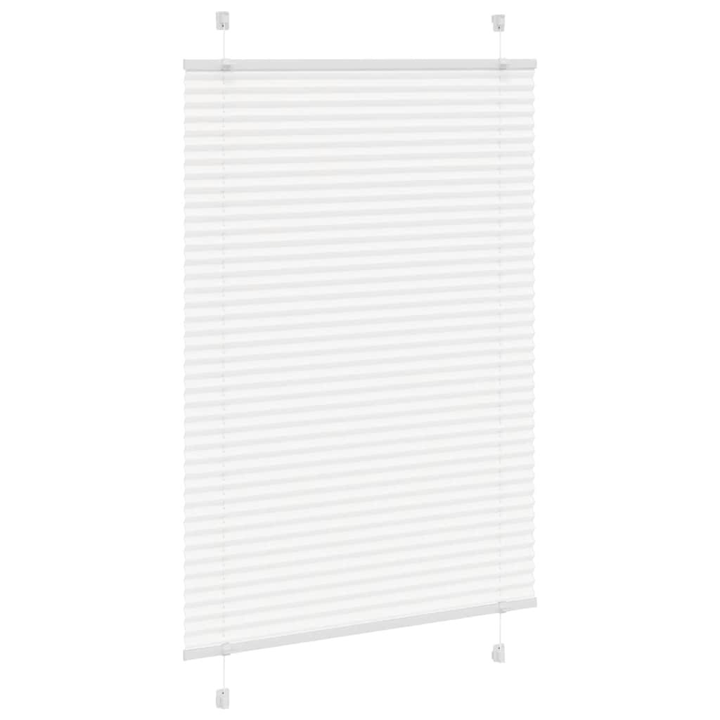 vidaXL Πλισέ περσίδα Λευκό 95x100 cm Πλάτος υφάσματος 94,4 cm