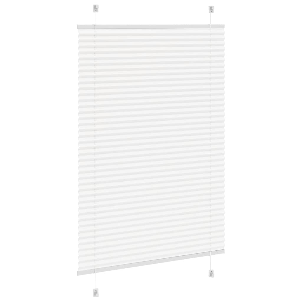vidaXL Πλισέ περσίδα Λευκό 95x100 cm Πλάτος υφάσματος 94,4 cm