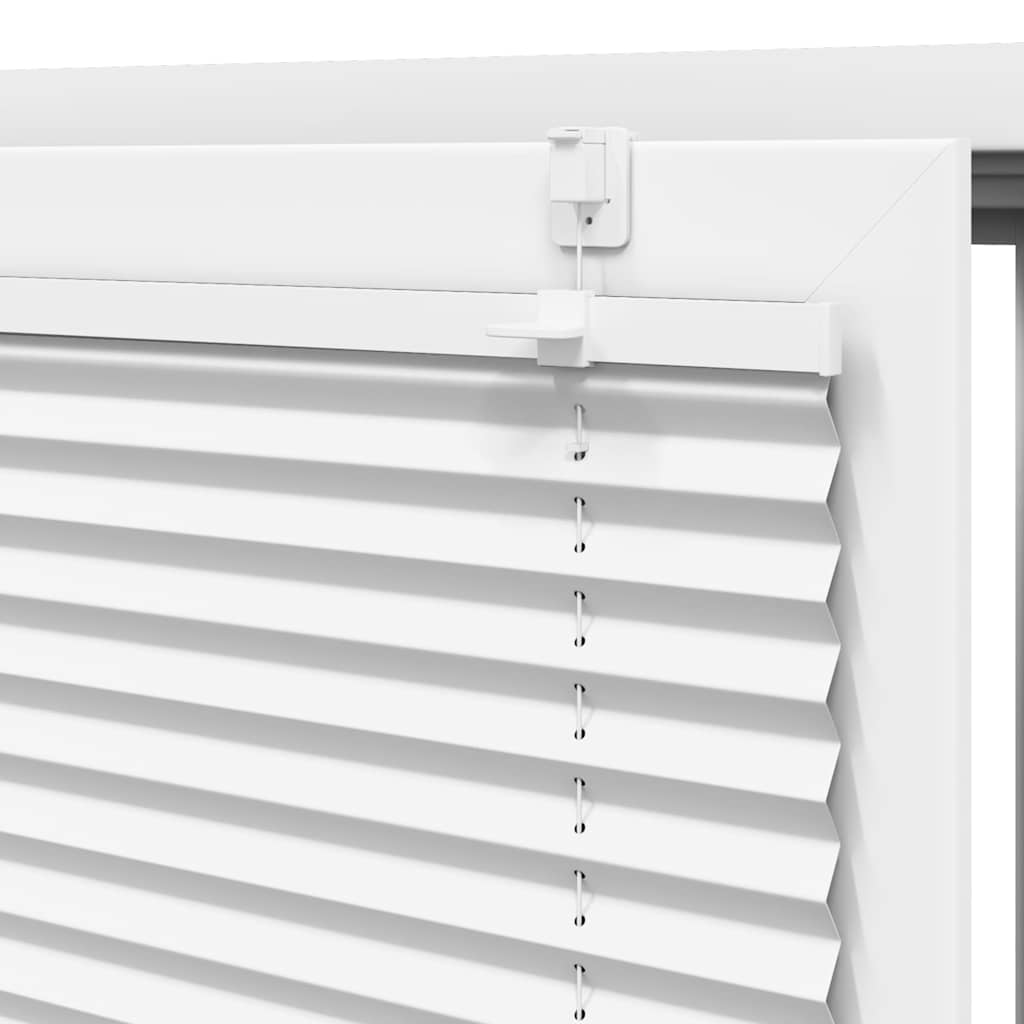 vidaXL Πλισέ περσίδα Λευκό 100x100 cm Πλάτος υφάσματος 99,4 cm