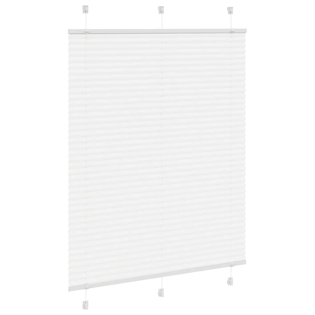 vidaXL Πλισέ περσίδα Λευκό 105x100 cm Πλάτος υφάσματος 104,4 cm