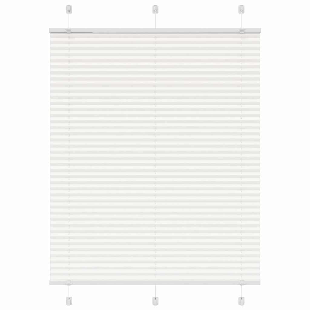 vidaXL Πλισέ περσίδα Λευκό 110x100 cm Πλάτος υφάσματος 109,4 cm