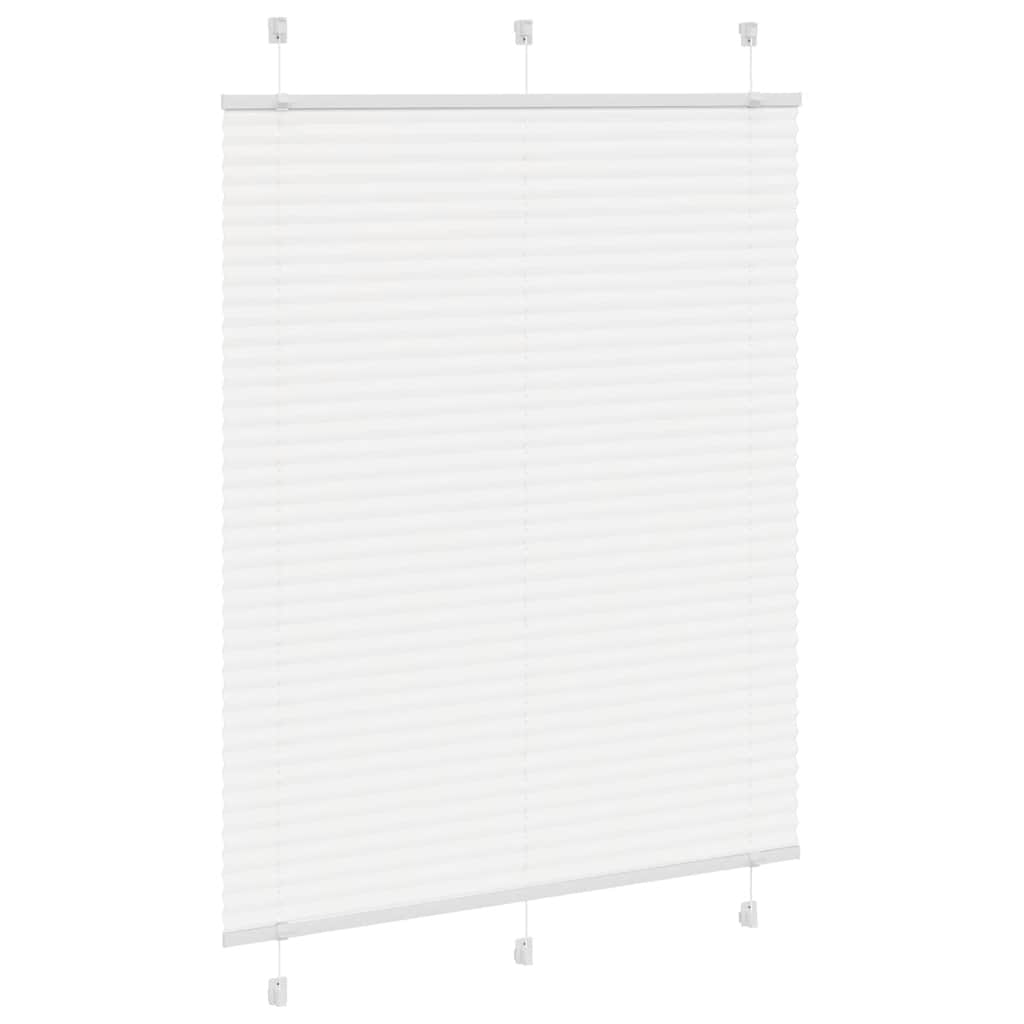 vidaXL Πλισέ περσίδα Λευκό 110x100 cm Πλάτος υφάσματος 109,4 cm