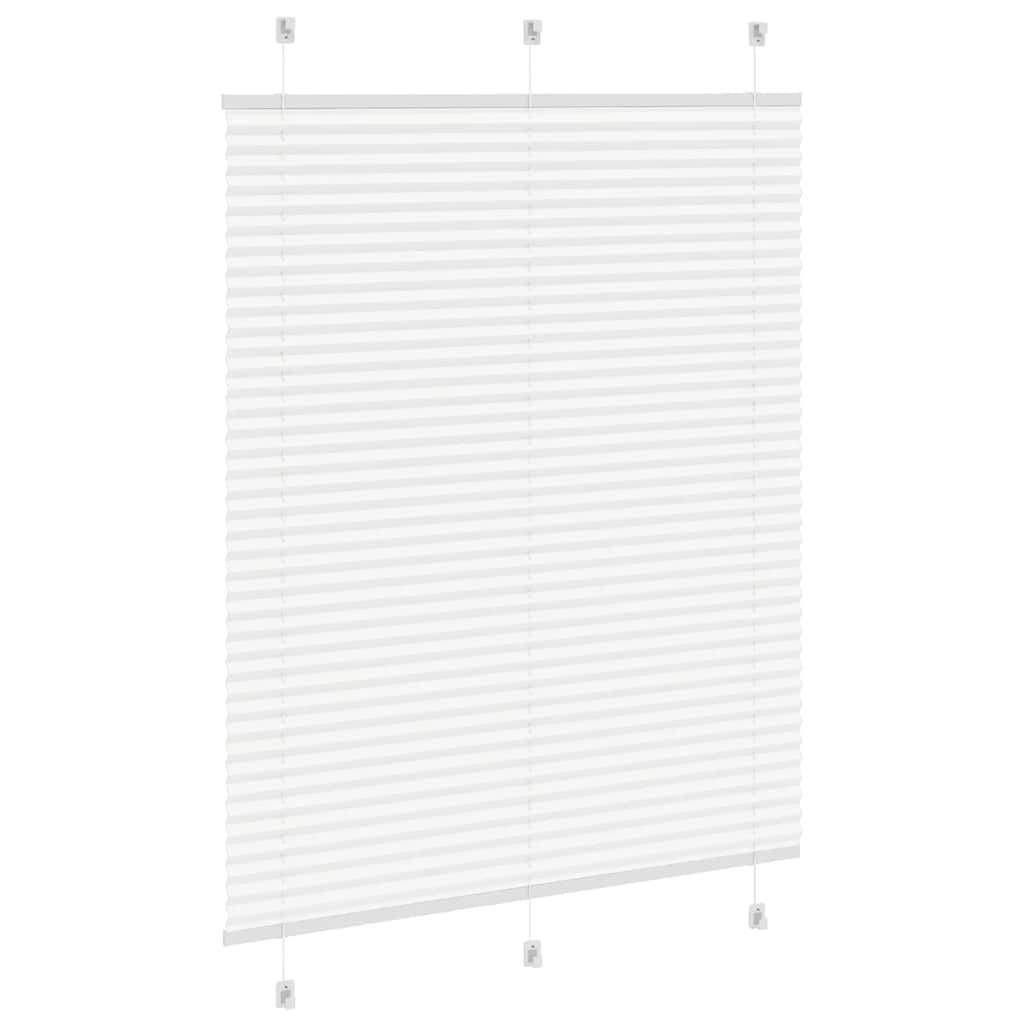 vidaXL Πλισέ περσίδα Λευκό 110x100 cm Πλάτος υφάσματος 109,4 cm