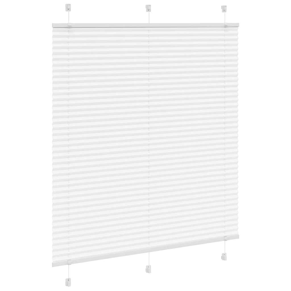 vidaXL Πλισέ περσίδα Λευκό 120x100 cm Πλάτος υφάσματος 119,4 cm