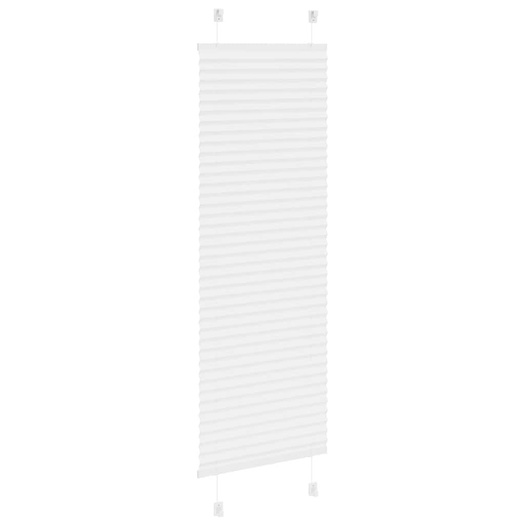 vidaXL Πλισέ περσίδα Λευκό 40x150 cm Πλάτος υφάσματος 39,4 cm