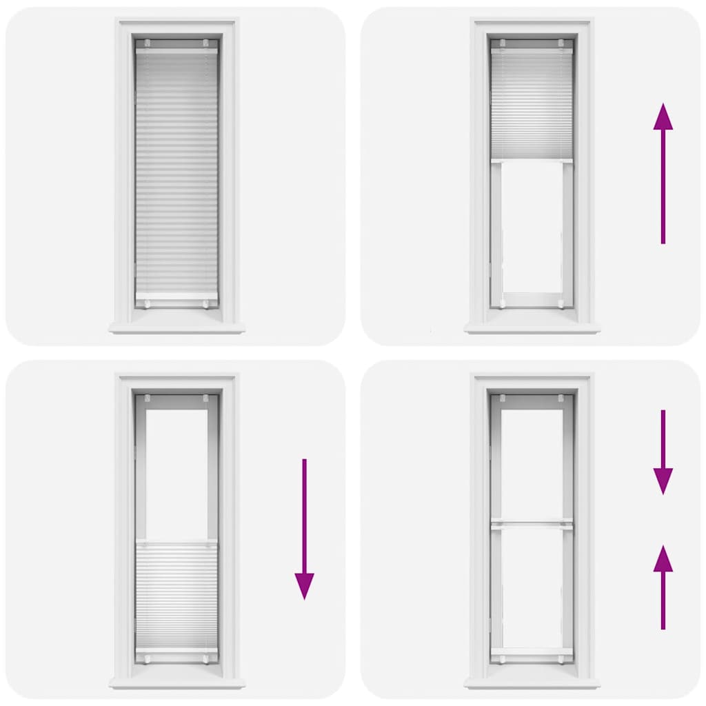 vidaXL Πλισέ περσίδα Λευκό 40x150 cm Πλάτος υφάσματος 39,4 cm