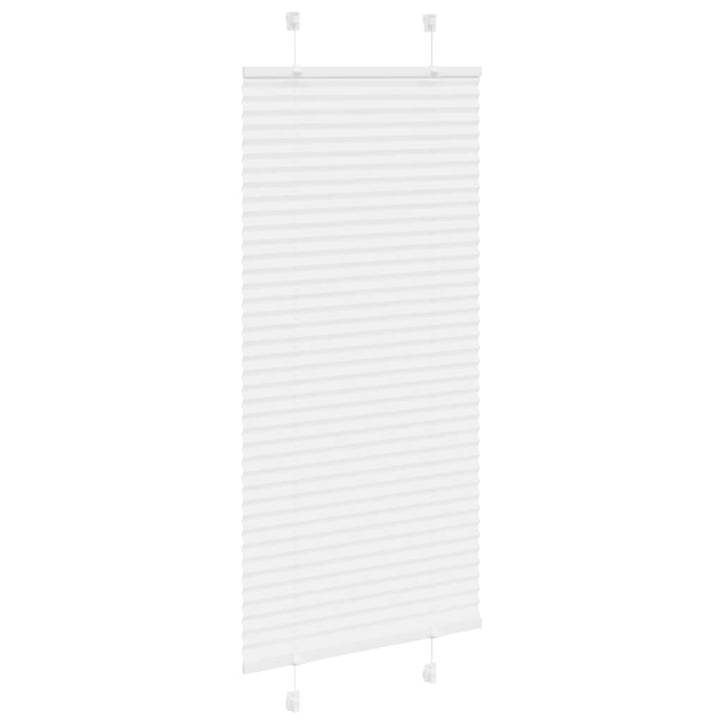 vidaXL Πλισέ περσίδα Λευκό 55x150 cm Πλάτος υφάσματος 54,4 cm