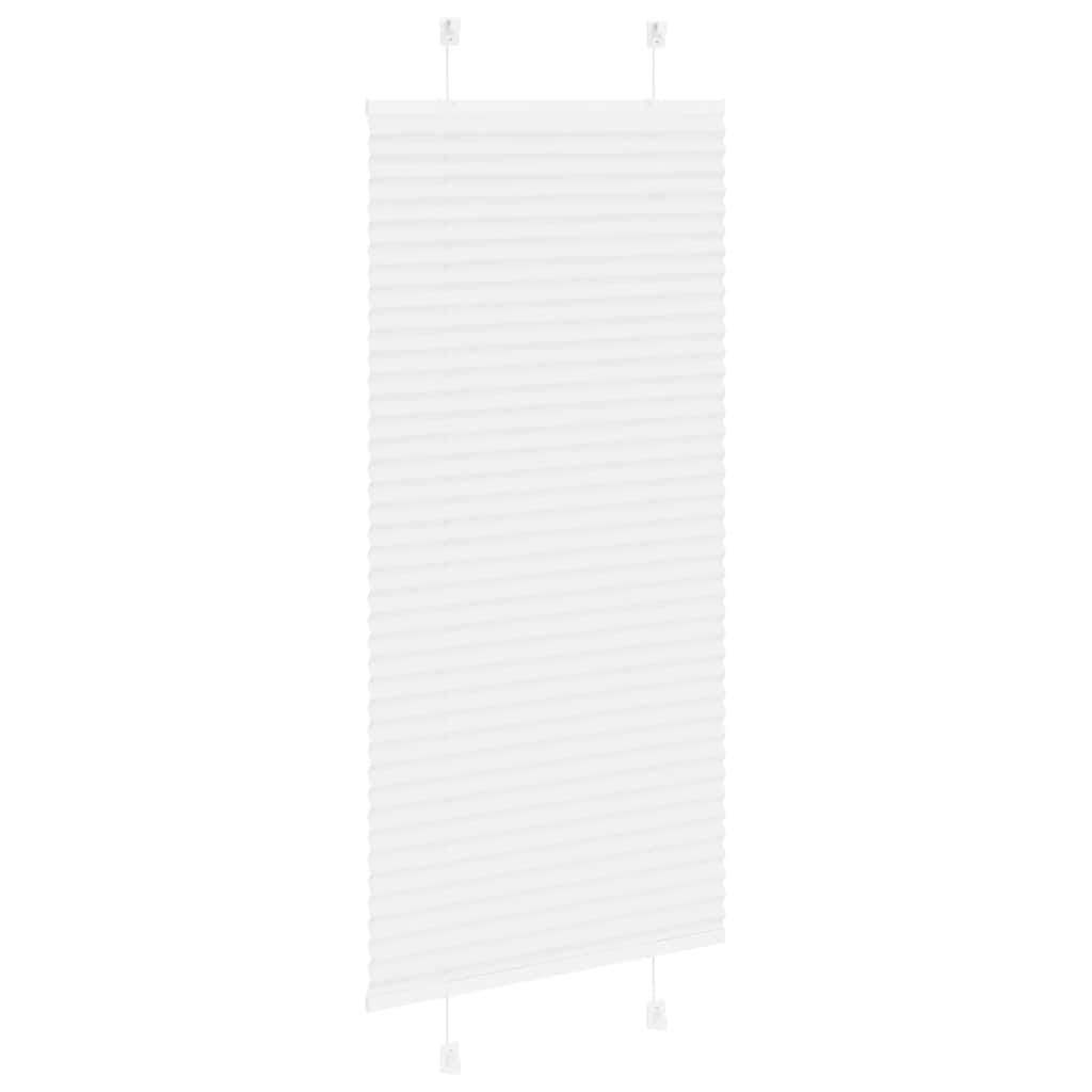 vidaXL Πλισέ περσίδα Λευκό 55x150 cm Πλάτος υφάσματος 54,4 cm