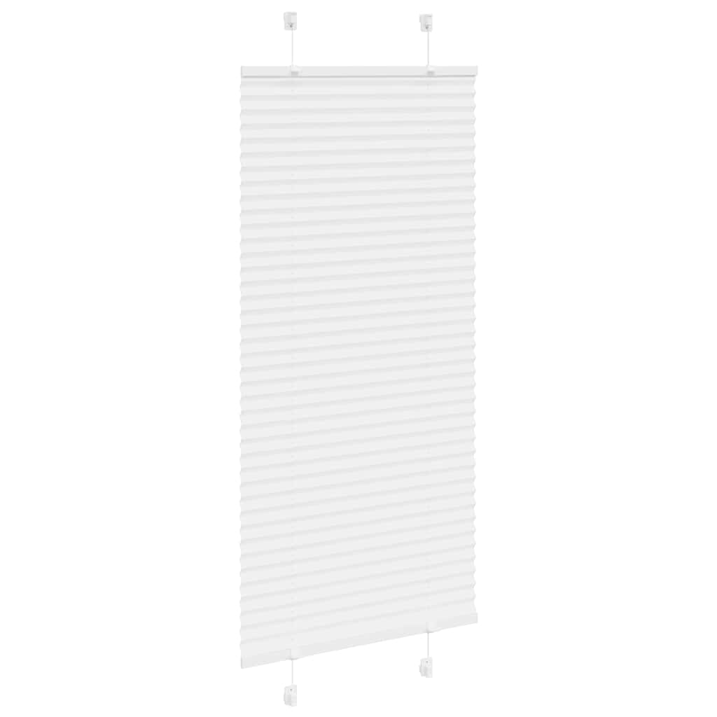 vidaXL Πλισέ περσίδα Λευκό 65x150 cm Πλάτος υφάσματος 64,4 cm