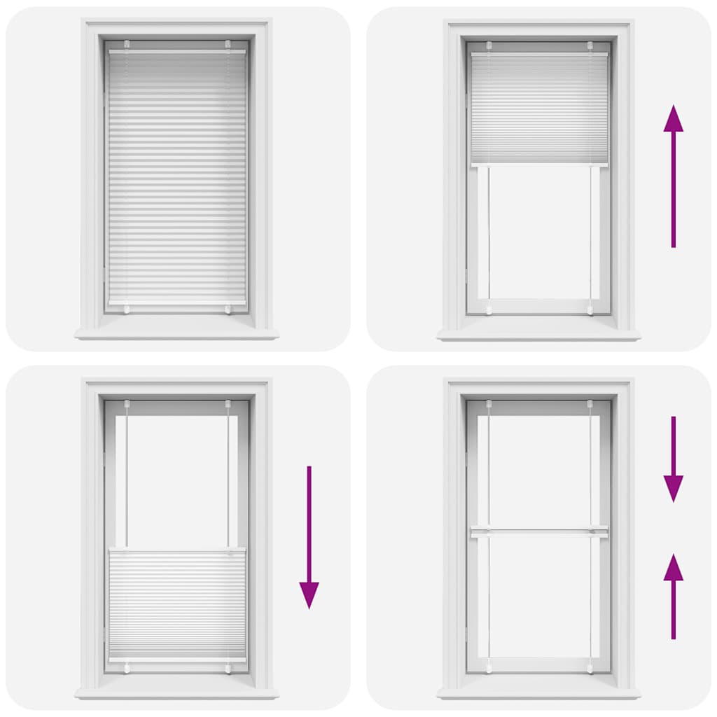 vidaXL Πλισέ περσίδα Λευκό 80x150 cm Πλάτος υφάσματος 79,4 cm