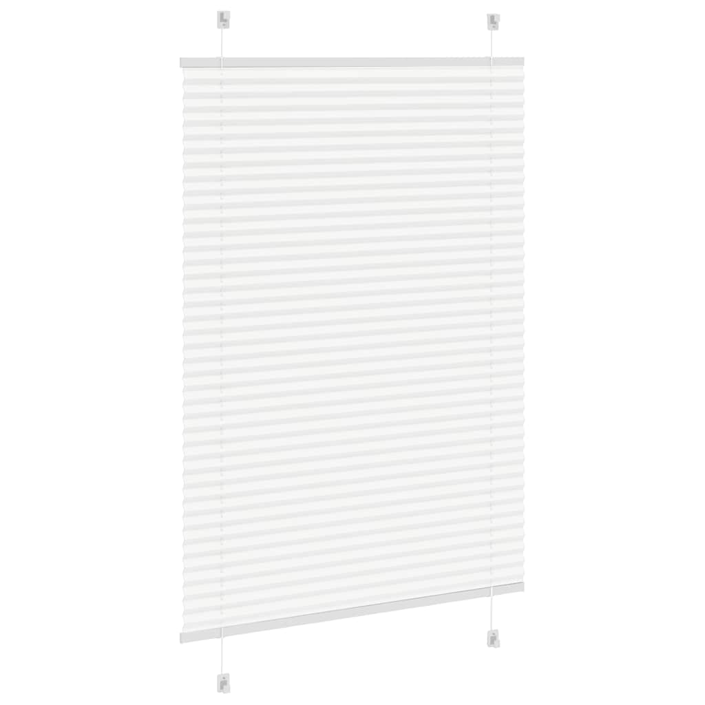 vidaXL Πλισέ περσίδα Λευκό 100x150 cm Πλάτος υφάσματος 99,4 cm