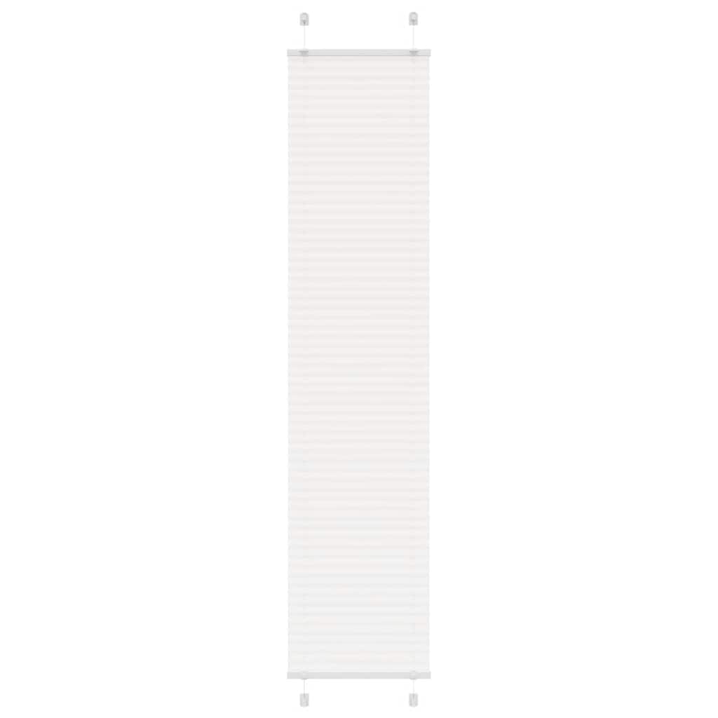 vidaXL Πλισέ περσίδα Λευκό 45x200 cm Πλάτος υφάσματος 44,4 cm