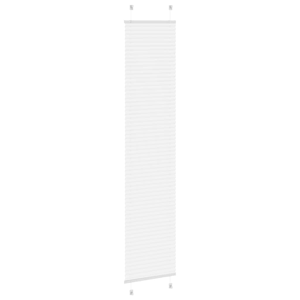 vidaXL Πλισέ περσίδα Λευκό 45x200 cm Πλάτος υφάσματος 44,4 cm