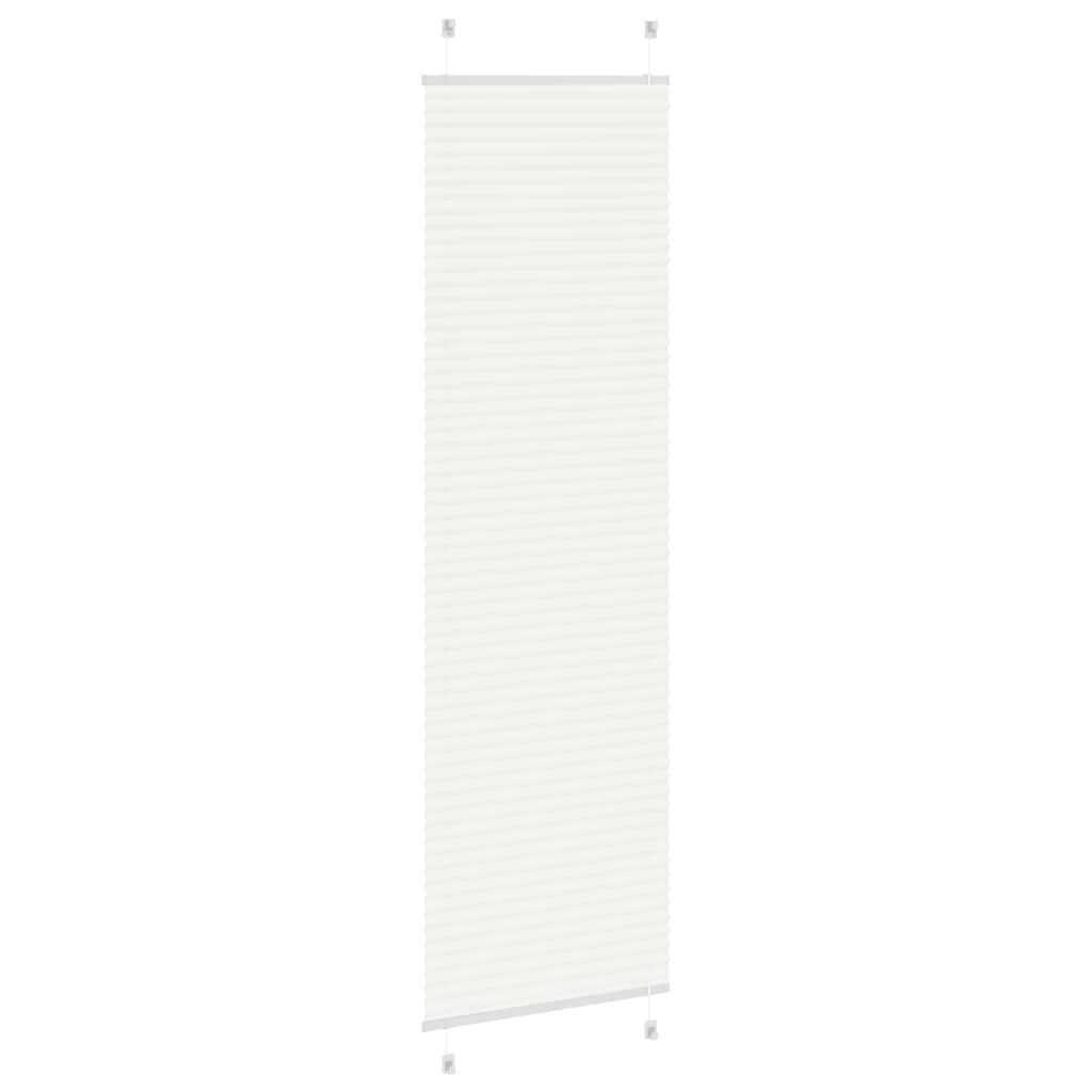 vidaXL Πλισέ περσίδα Λευκό 55x200 cm Πλάτος υφάσματος 54,4 cm