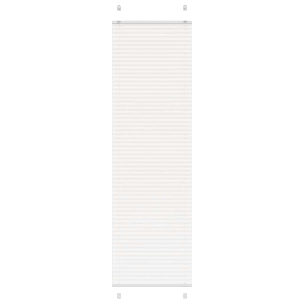 vidaXL Πλισέ περσίδα Λευκό 60x200 cm Πλάτος υφάσματος 59,4 cm