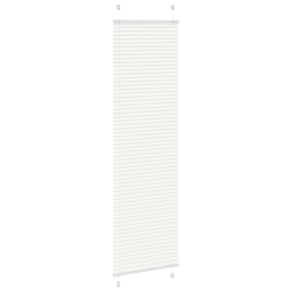 vidaXL Πλισέ περσίδα Λευκό 60x200 cm Πλάτος υφάσματος 59,4 cm