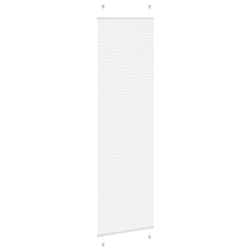 vidaXL Πλισέ περσίδα Λευκό 60x200 cm Πλάτος υφάσματος 59,4 cm