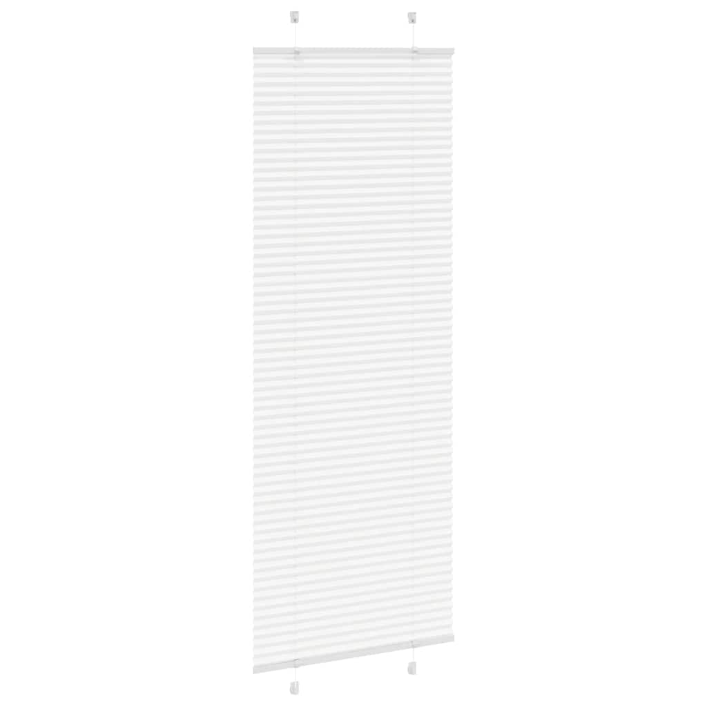 vidaXL Πλισέ περσίδα Λευκό 75x200 cm Πλάτος υφάσματος 74,4 cm