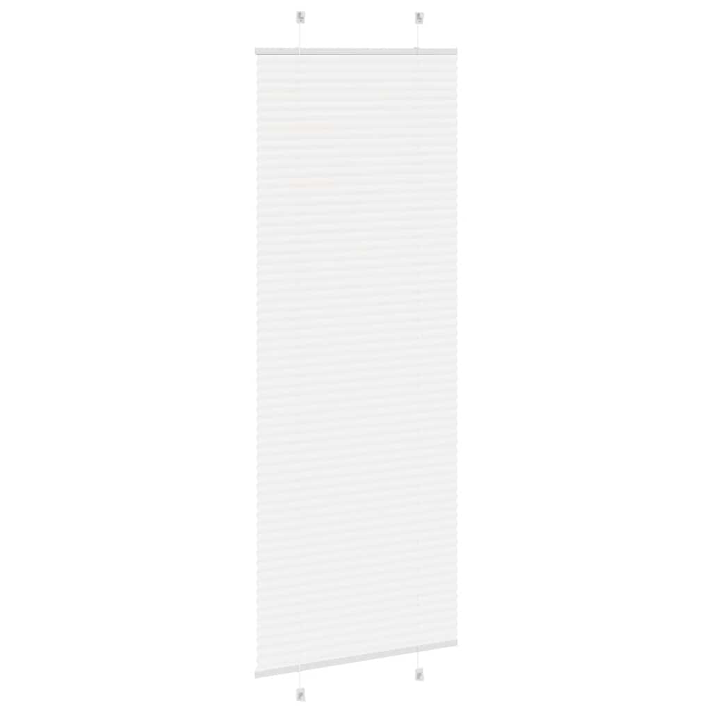 vidaXL Πλισέ περσίδα Λευκό 75x200 cm Πλάτος υφάσματος 74,4 cm
