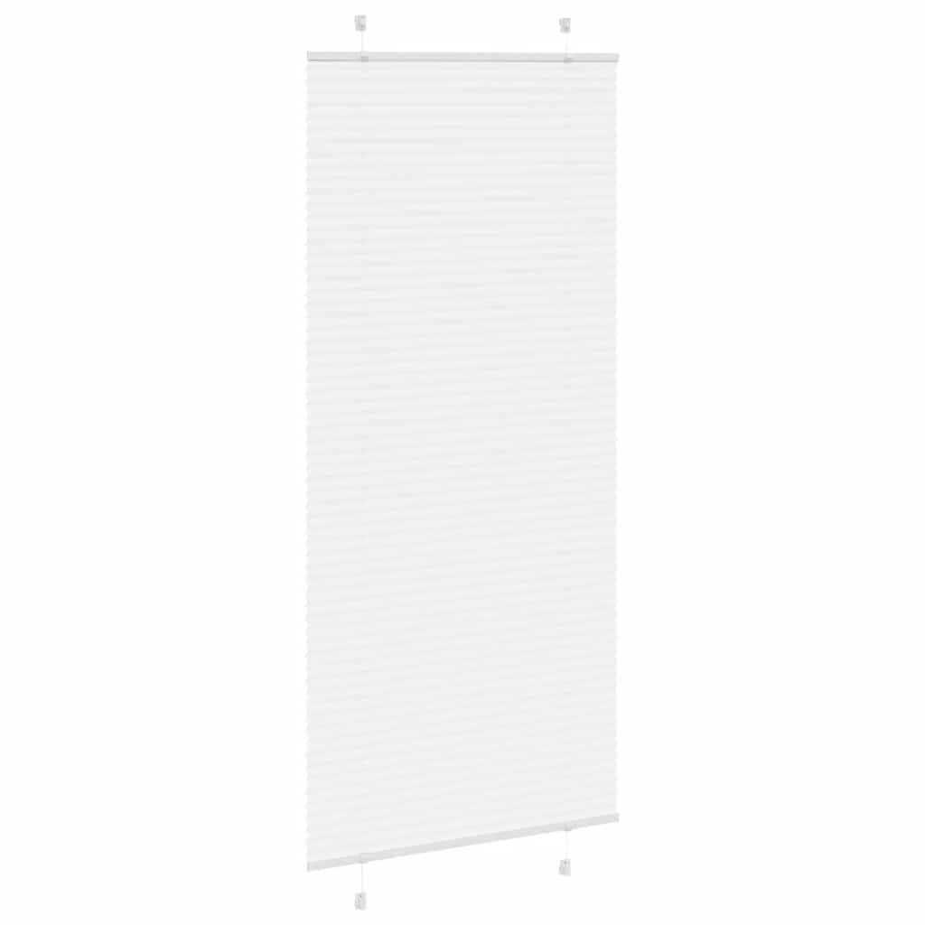 vidaXL Πλισέ περσίδα Λευκό 85x200 cm Πλάτος υφάσματος 84,4 cm