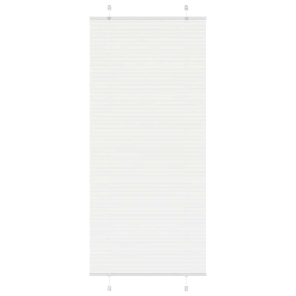 vidaXL Πλισέ περσίδα Λευκό 90x200 cm Πλάτος υφάσματος 89,4 cm