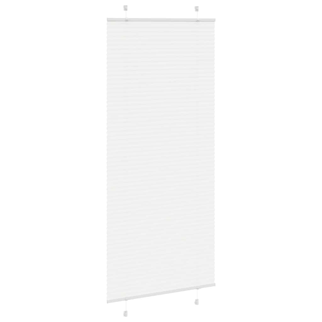 vidaXL Πλισέ περσίδα Λευκό 90x200 cm Πλάτος υφάσματος 89,4 cm