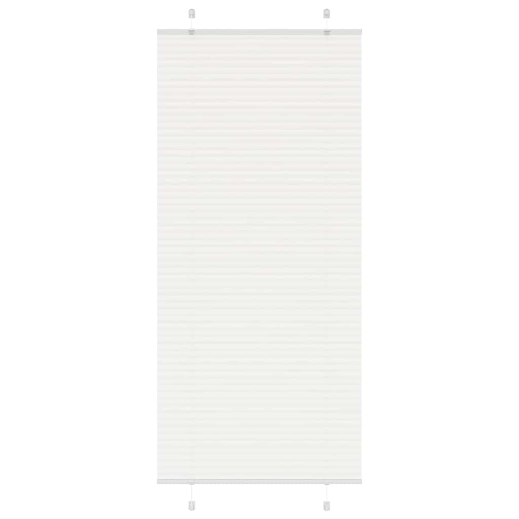 vidaXL Πλισέ περσίδα Λευκό 100x200 cm Πλάτος υφάσματος 99,4 cm