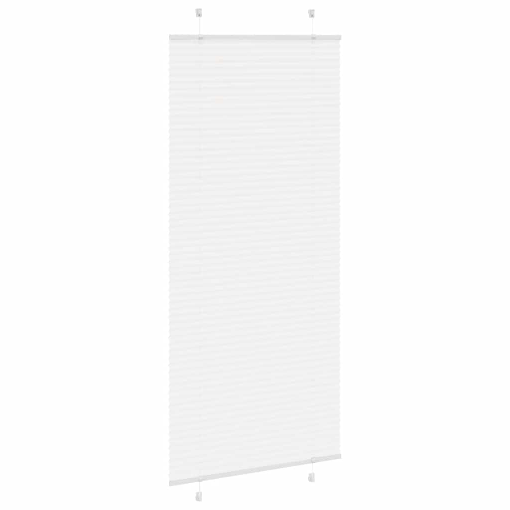 vidaXL Πλισέ περσίδα Λευκό 100x200 cm Πλάτος υφάσματος 99,4 cm