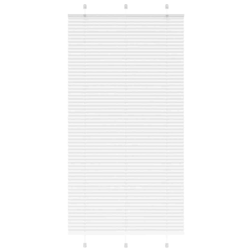 vidaXL Πλισέ περσίδα Λευκό 105x200 cm Πλάτος υφάσματος 104,4 cm