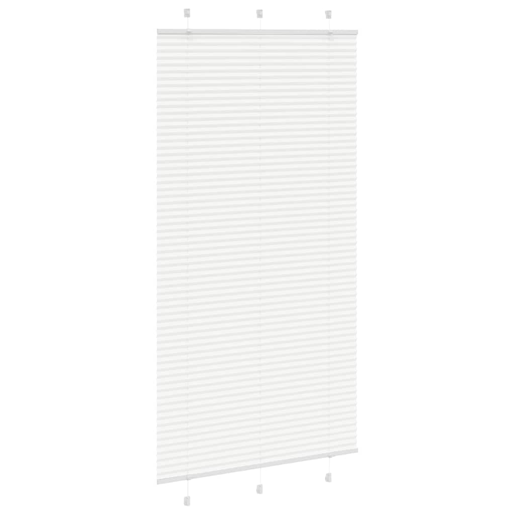 vidaXL Πλισέ περσίδα Λευκό 105x200 cm Πλάτος υφάσματος 104,4 cm