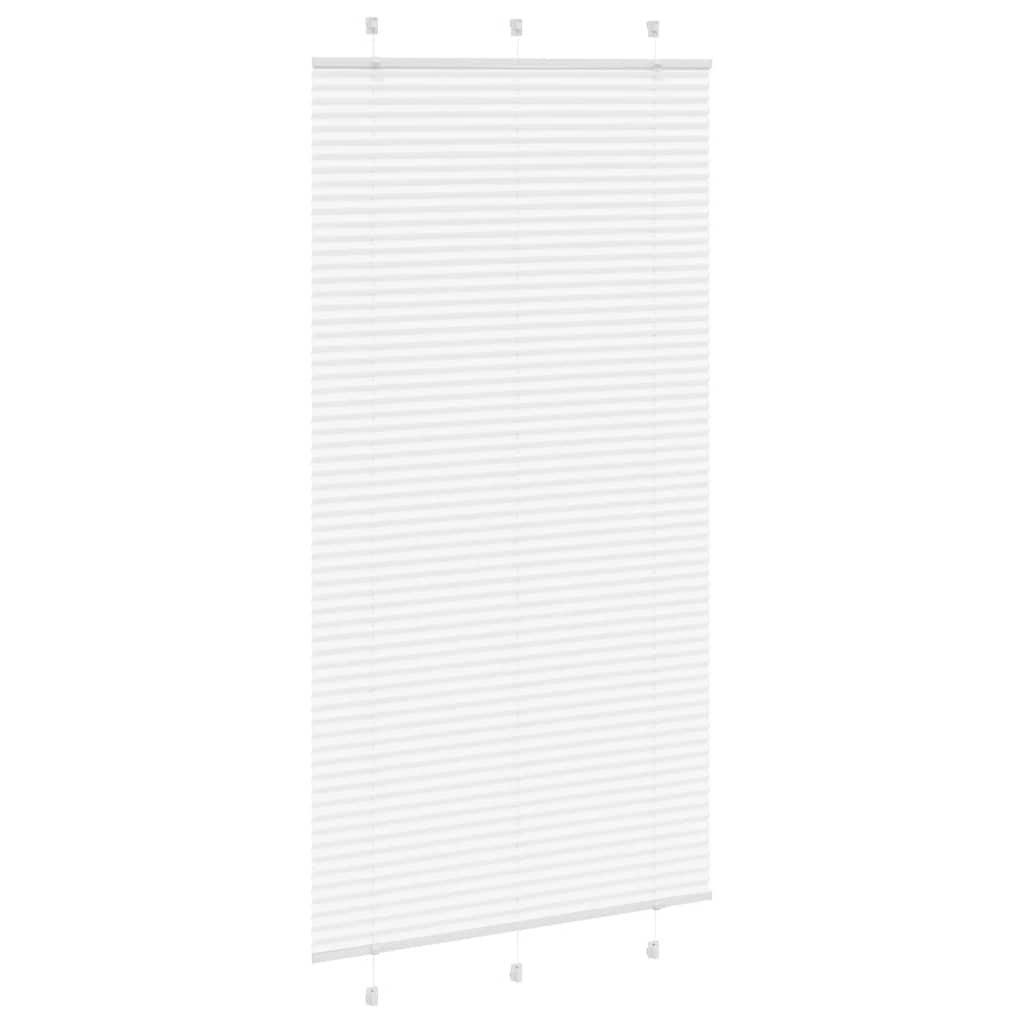 vidaXL Πλισέ περσίδα Λευκό 110x200 cm Πλάτος υφάσματος 109,4 cm