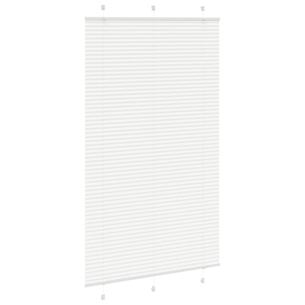 vidaXL Πλισέ περσίδα Λευκό 115x200 cm Πλάτος υφάσματος 114,4 cm