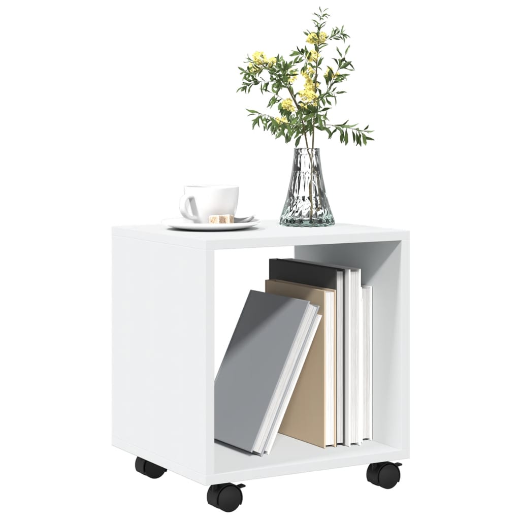 vidaXL Ντουλάπι Τροχήλατο Λευκό 37x33x42,5 εκ. από Επεξ. Ξύλο