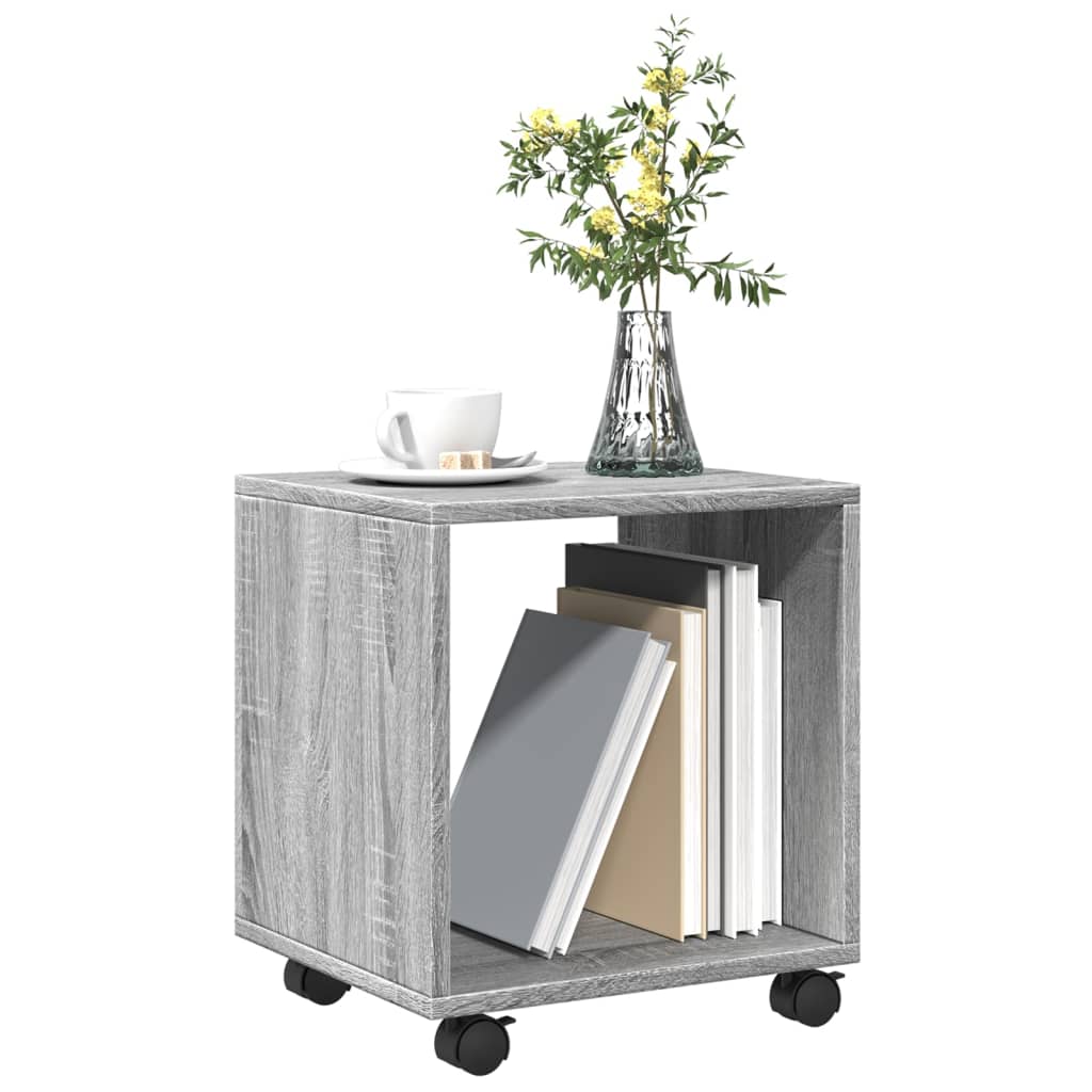 vidaXL Ντουλάπι Με Ροδάκια Γκρι Sonoma 37x33x42,5 εκ. Επεξεργ. Ξύλο