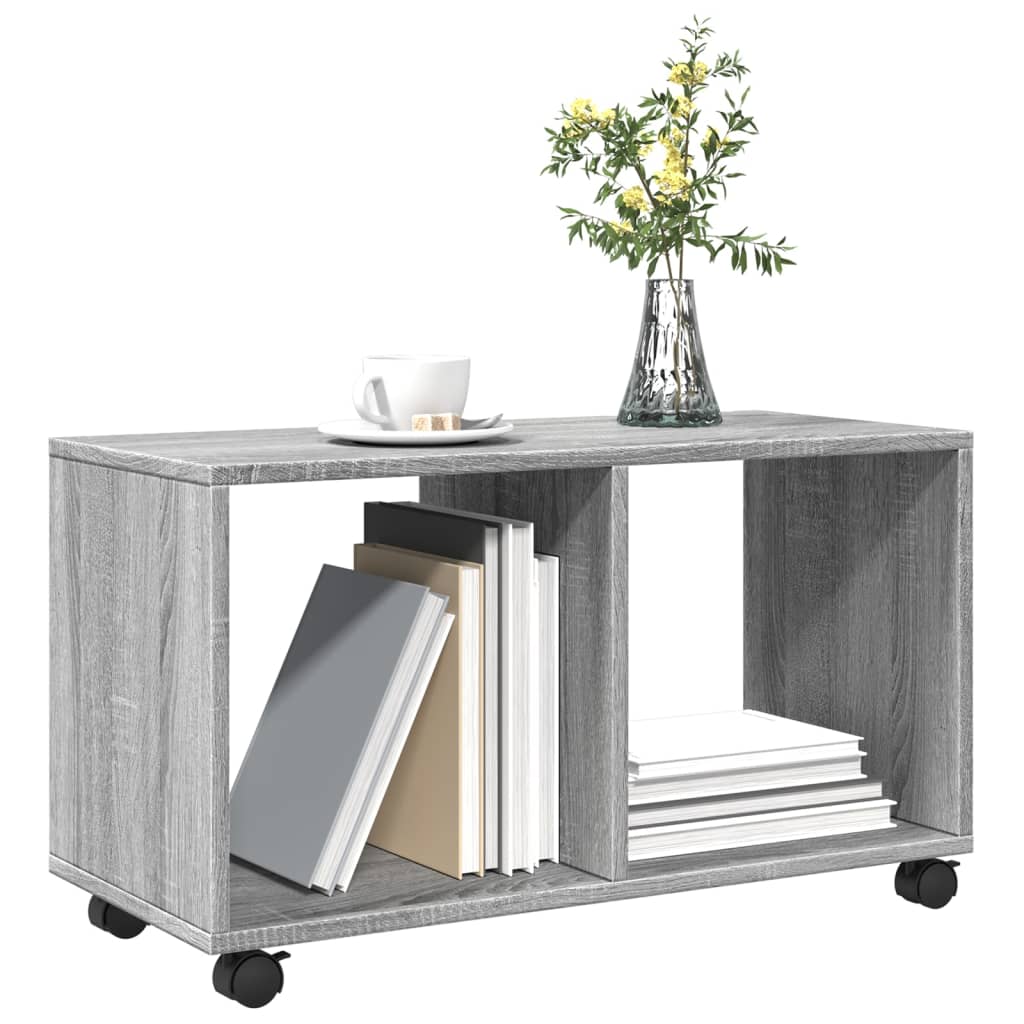 vidaXL Ντουλάπι Με Ροδάκια Γκρι Sonoma 72x33x42,5 εκ. Επεξεργ. Ξύλο